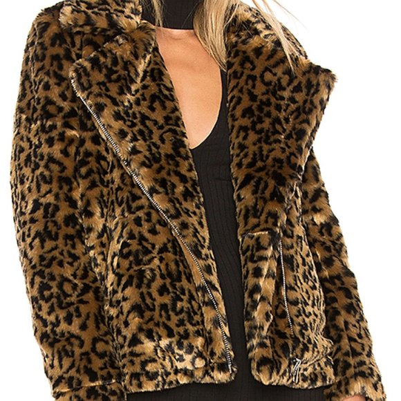 by the way. Jackets & Blazers - by the way. Leopard Print Faux Fur Jacket in Brown and Black